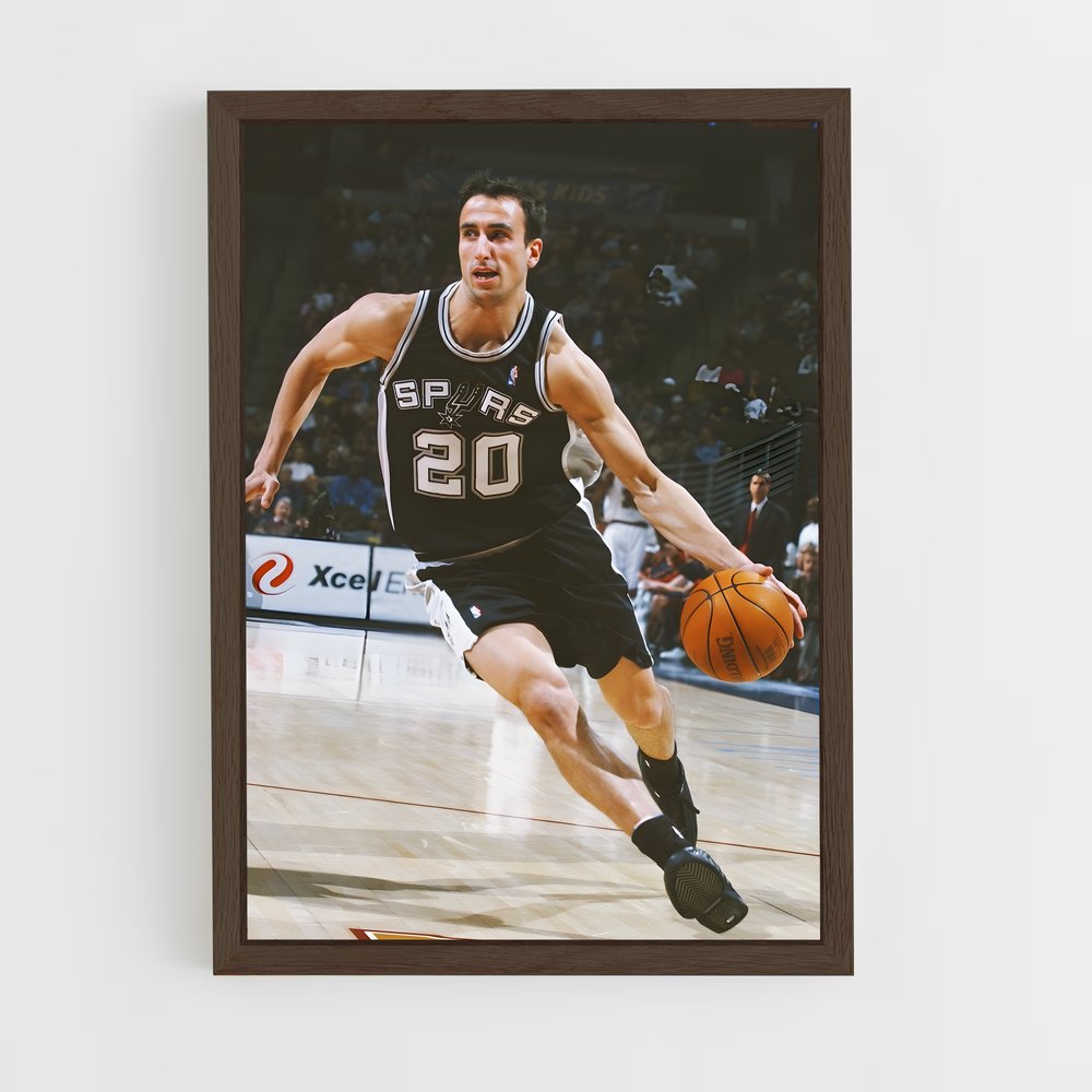 Poster Manu ginobili – affiche Basketball (vue 5)